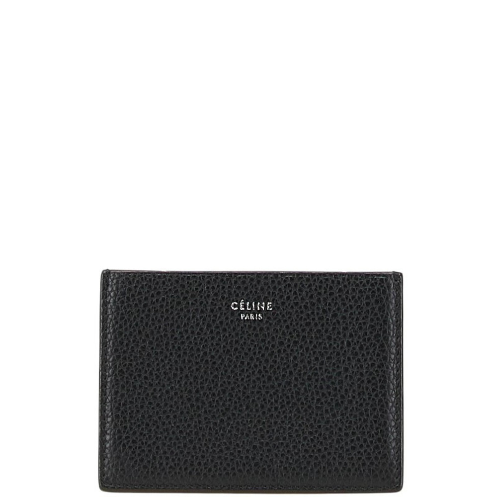 Celine Card Case Wallet Black Leather